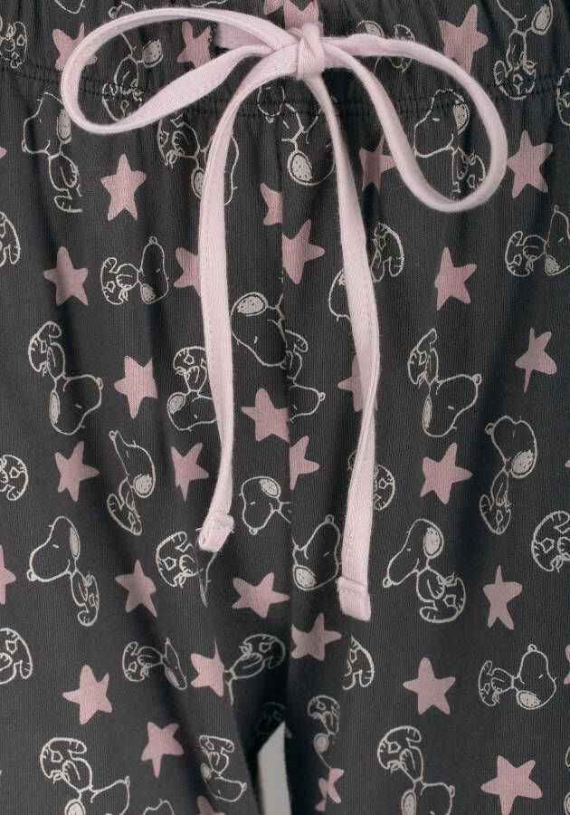 Peanuts Pyjama in een lang model met schattig snoopy-design (2-delig 1 stuk)