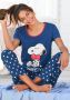 Peanuts Pyjama met snoopy-print en gestippelde broek (2-delig 1 stuk) - Thumbnail 2