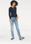 Pepe Jeans Blauw Katoenen Longsleeve T-shirt met Print Logo Blue Dames - Thumbnail 4