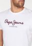 Pepe Jeans Casual Heren T-shirt Eggo Pm508208 White Heren - Thumbnail 8