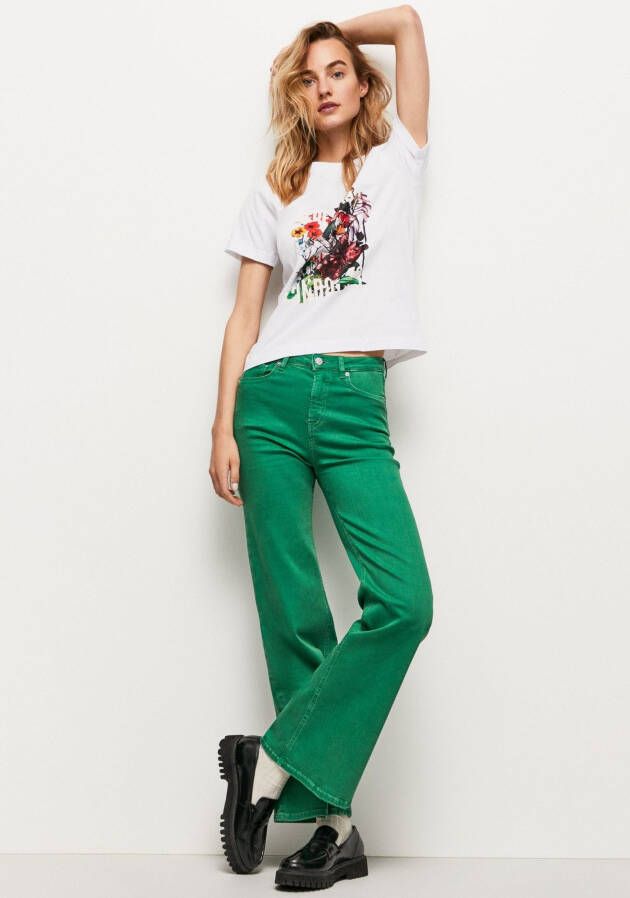 Pepe Jeans T-shirt in oversized pasvorm en met leuke karakteristieke frontprint