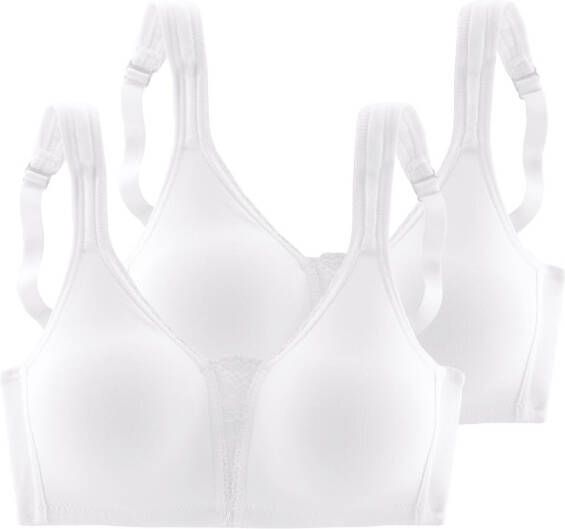 Petite fleur Soft-bh zonder beugels met kanten details (Set van 2) - Foto 2