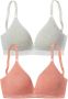 Petite fleur Bralette-bh zonder beugel van zijdeachtig glanzend modal (Set van 2) - Thumbnail 2