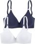 Petite fleur Bralette-bh zonder beugel van aangenaam zachte katoenkwaliteit basic (Set van 2) - Thumbnail 2