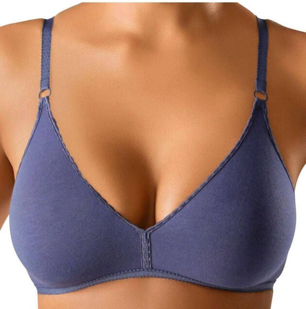 petite fleur Bralette-bh zonder beugel van aangenaam zachte katoenkwaliteit basic (Set van 2)