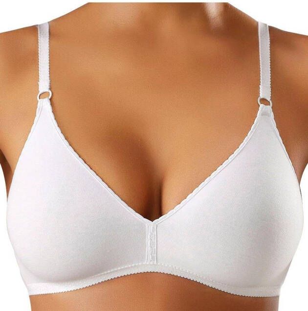 petite fleur Bralette-bh zonder beugel van aangenaam zachte katoenkwaliteit basic (Set van 2)
