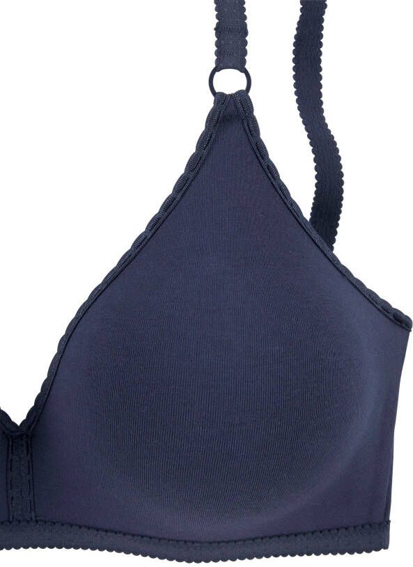 petite fleur Bralette-bh zonder beugel van aangenaam zachte katoenkwaliteit basic (Set van 2)