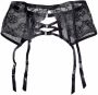 Petite fleur gold Jarretelgordeltje van transparante kant en netmateriaal sexy dessous - Thumbnail 2