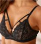 Petite fleur gold Set: bralette-bh van gebloemd licht transparant kant sexy lingerie sexy ondergoed (set 2-delig Met tanga) - Thumbnail 4