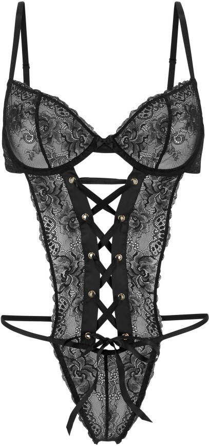 Petite fleur gold Stringbody met spannende bandjes en kant - Foto 2