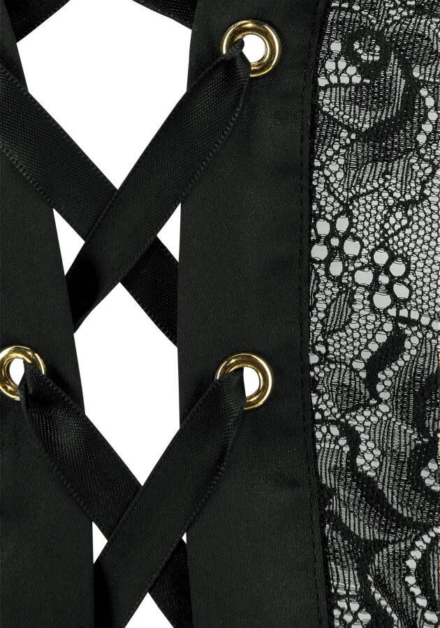 Petite fleur gold Stringbody met spannende bandjes en kant - Foto 5