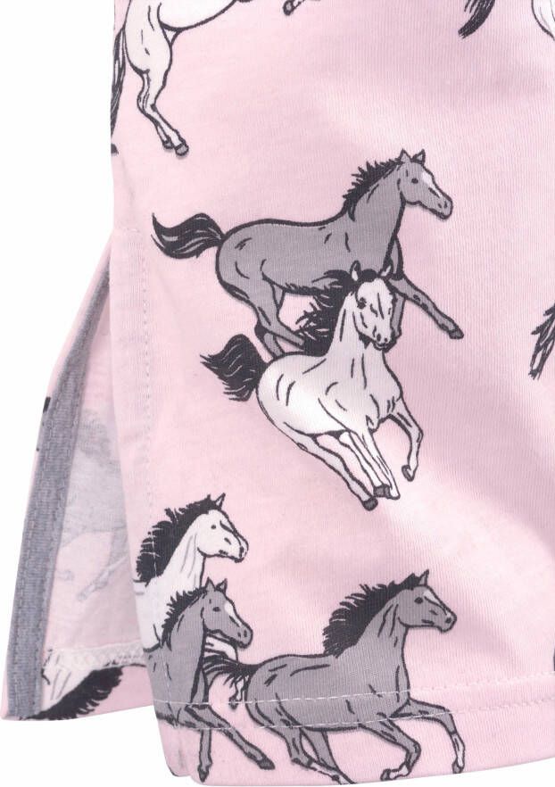 petite fleur Nachthemd met all-over paarden-print