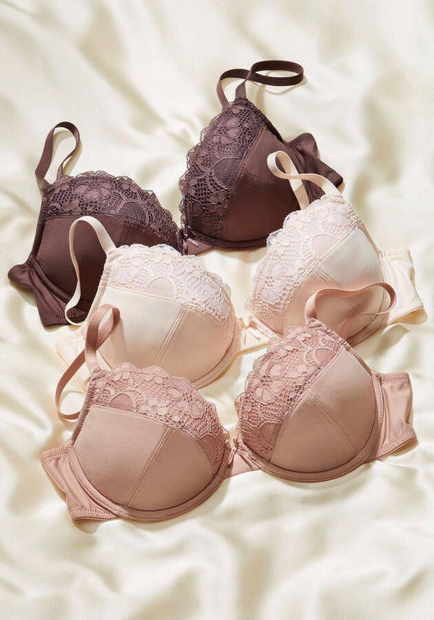 Petite fleur Push-up-bh push-up-bh met beugel in aantrekkelijke multipack lingerie (3-delig Set van 3) - Foto 2