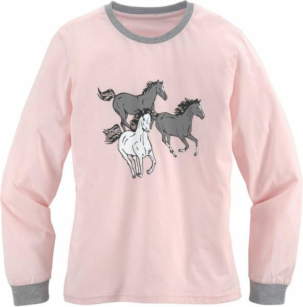 petite fleur Pyjama in een lang model met paardenprint (2-delig 1 stuk)