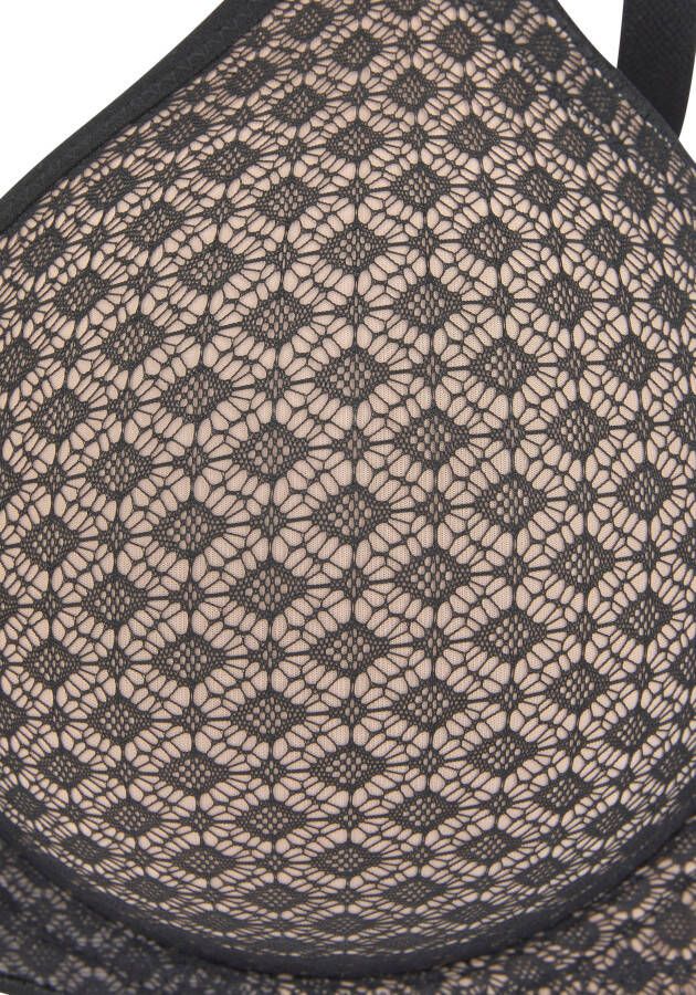 Petite fleur T-shirt-bh met beugel en grafische kant basic dessous (Set van 2) - Foto 6