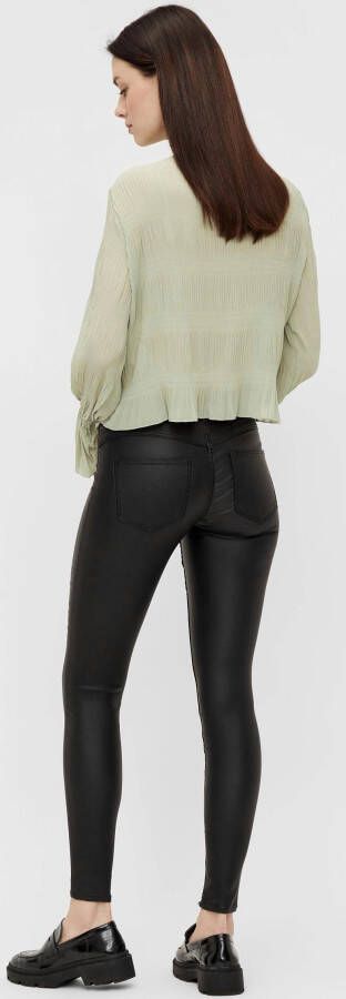 pieces Imitatieleren broek PCSHAPE-UP PARO SKN MW COATED NOOS BC