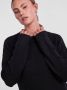 PIECES ribgebreide jurk PCELLEN van gerecycled polyester zwart - Thumbnail 6
