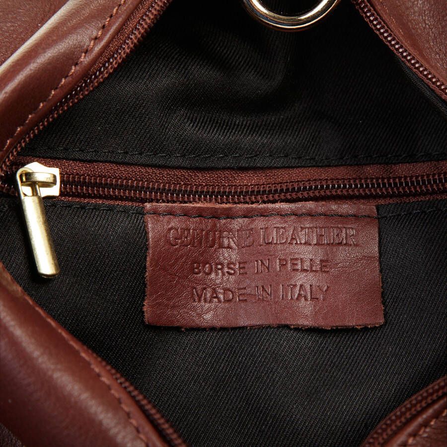 Piké Rugzak echt leer made in italy