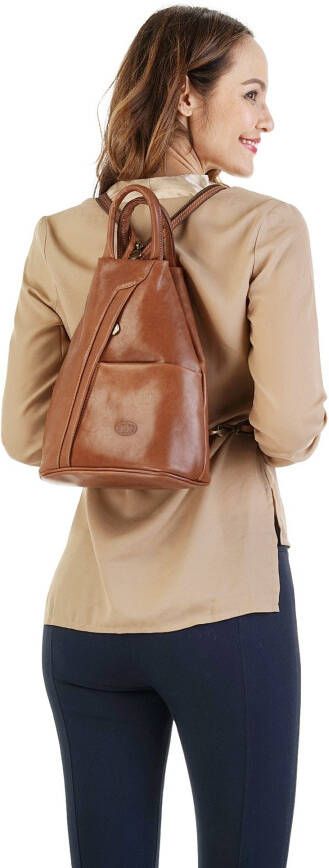 Piké Rugzak echt leer made in italy