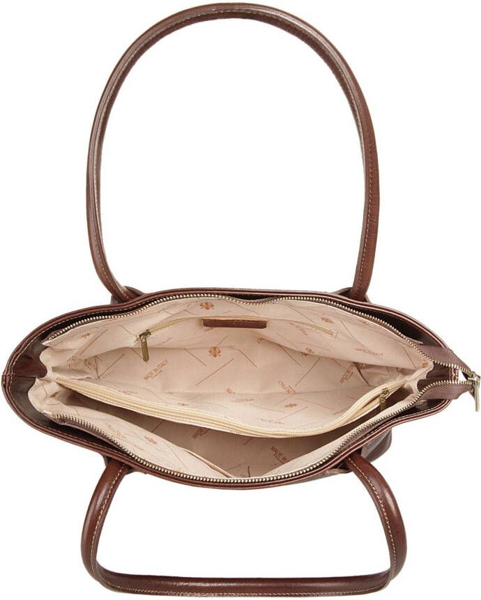 Piké Shopper echt leer made in italy