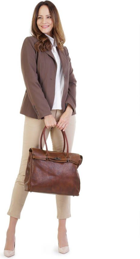 Piké Shopper echt leer made in italy
