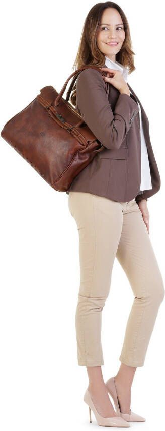Piké Shopper echt leer made in italy