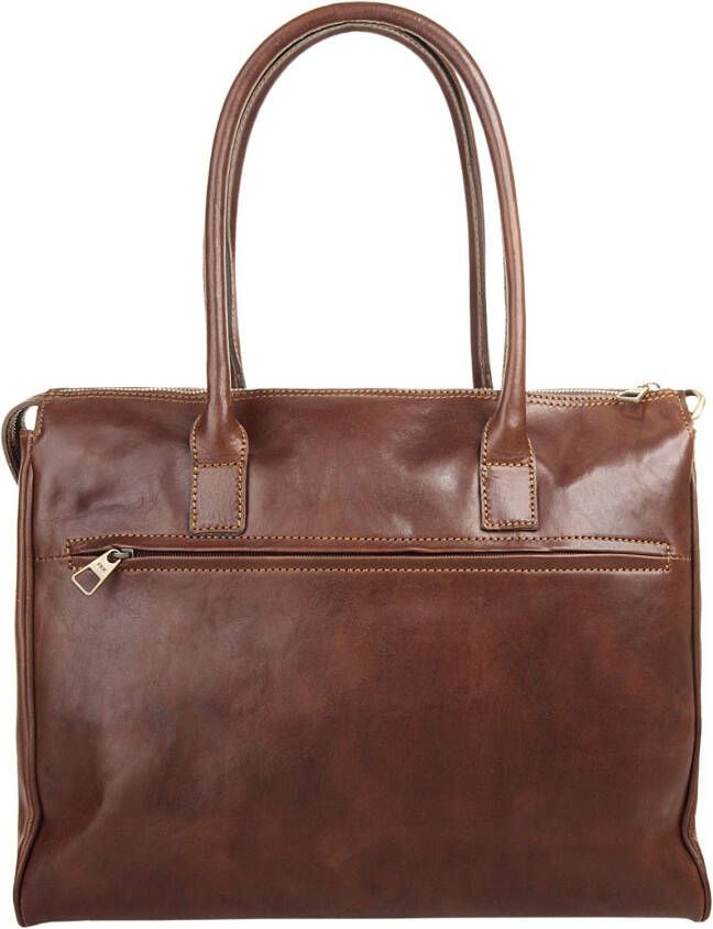 Piké Shopper echt leer made in italy