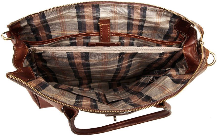 Piké Shopper echt leer made in italy