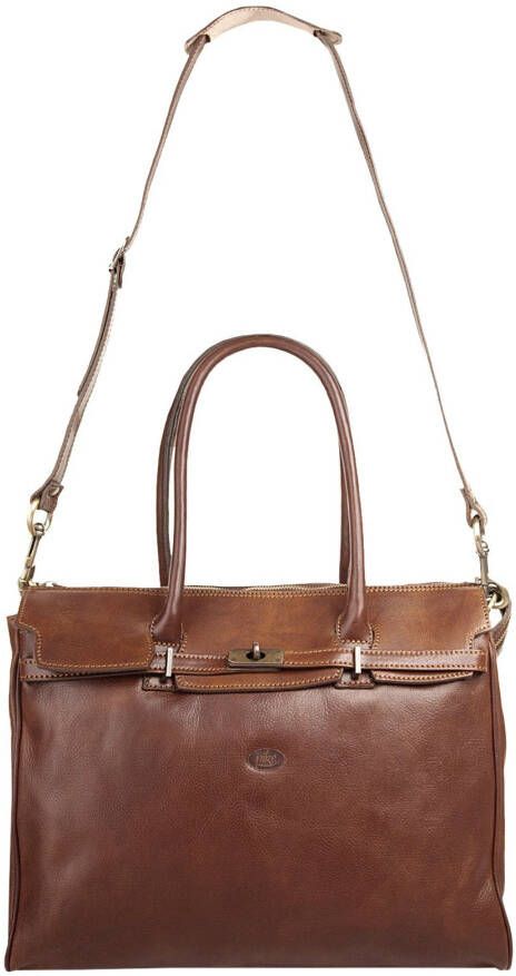 Piké Shopper echt leer made in italy