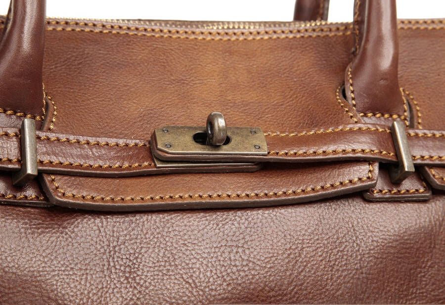 Piké Shopper echt leer made in italy