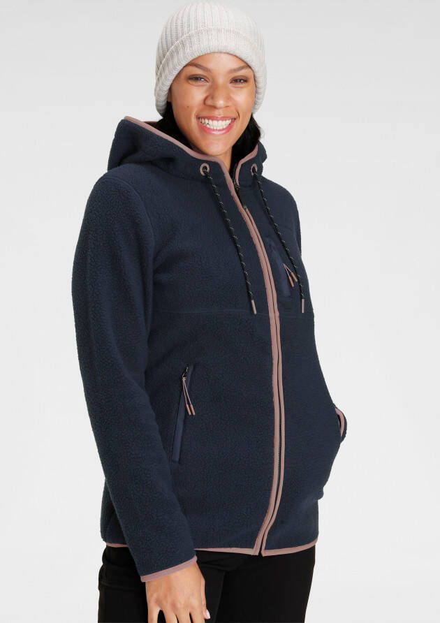 Polarino Fleecejack voor koude dagen van fleece modieuze stijl