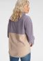 Polarino Fleecetrui met colourblocking-look met kangoeroezak van fleece stof - Thumbnail 2