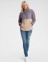 Polarino Fleecetrui met colourblocking-look met kangoeroezak van fleece stof - Thumbnail 5