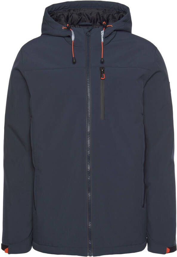 Polarino Winterjack voor koude temperaturen van softshell met capuchon veel zakken