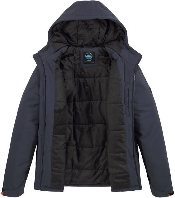 Polarino Winterjack voor koude temperaturen van softshell met capuchon veel zakken