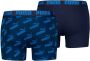 Puma all over print briefs boxers 2-pack zwart blauw heren - Thumbnail 8