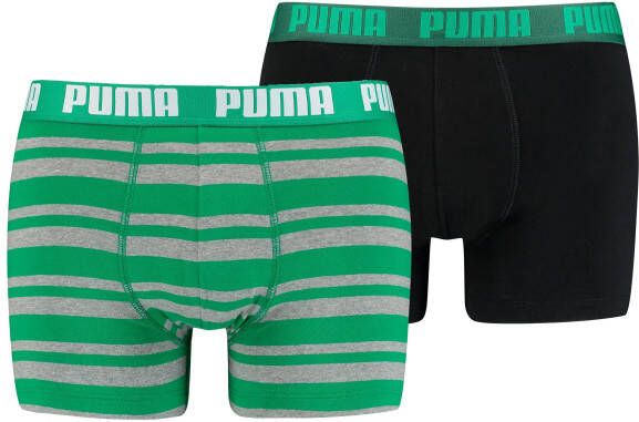PUMA Boxershort met contrastkleurig opschrift (set 2 stuks)