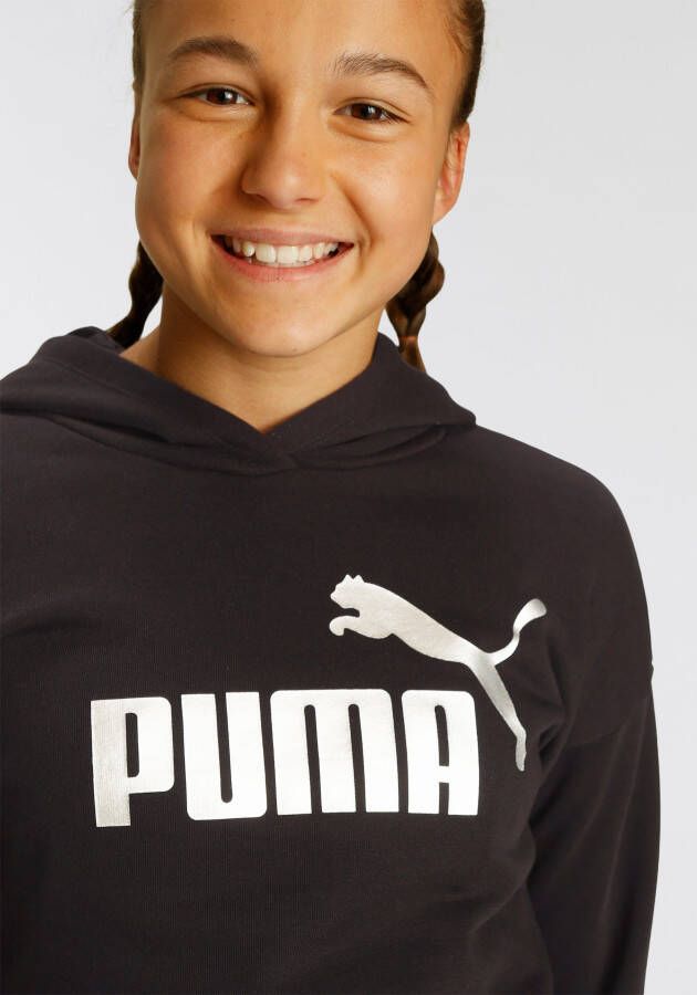 PUMA Hoodie ESS+ Logo Cropped Hoodie TR G