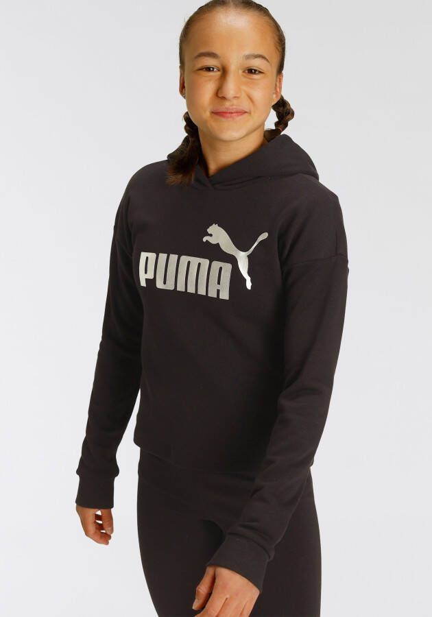 PUMA Hoodie ESS+ Logo Cropped Hoodie TR G