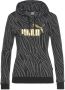 Puma essentials+ tiger all over print trui zwart grijs dames - Thumbnail 4