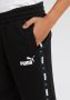 Puma regular fit joggingbroek met logo zwart wit Katoen 116 - Thumbnail 9