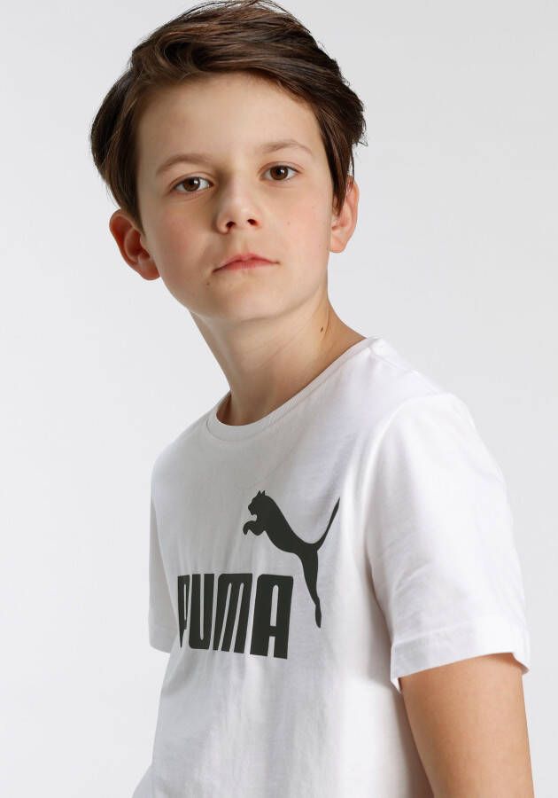 Puma T-shirt met labelprint model 'ESS Logo Tee B'