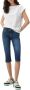 Q S by s.Oliver cropped slim fit jeans CATIE donkerblauw - Thumbnail 6