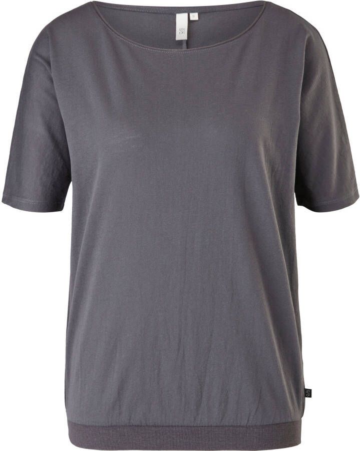 Q S designed by Shirt met ronde hals met een deelnaad op de rug