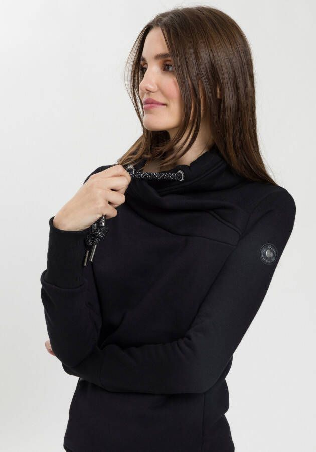 Ragwear Sweater NESKA O met asymmetrische sjaalkraag