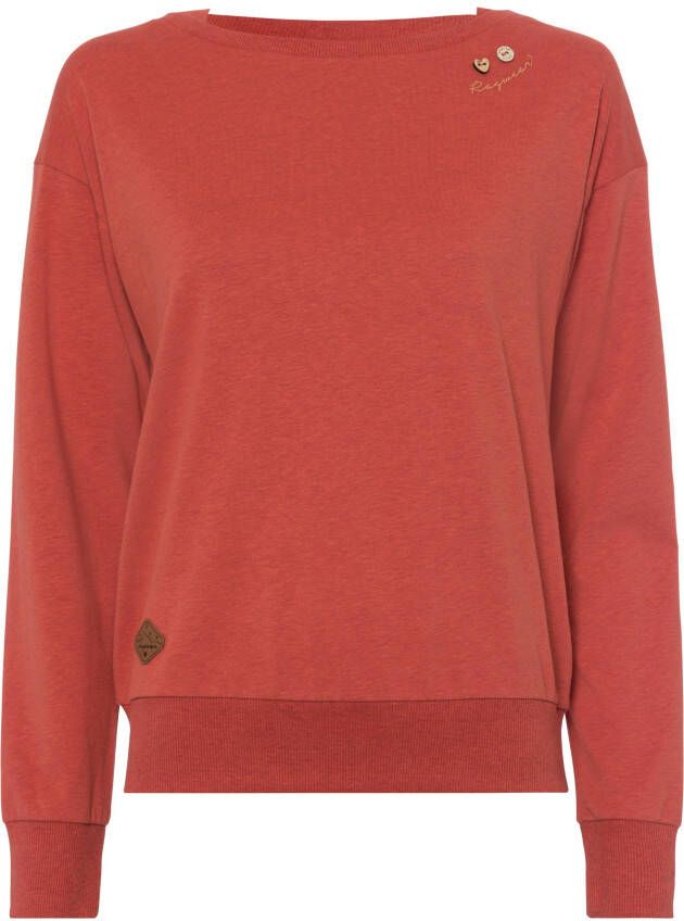 Ragwear Sweater Nerea met sierknopen in een mooie houtlook