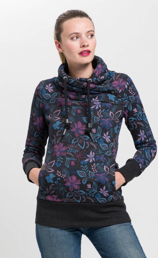 Ragwear Sweatshirt NESKA O Capuchonsweater met asymmetrische sjaalkraag