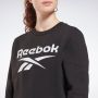 Reebok Zwarte Fleece Crew Neck Sweatshirt Black Heren - Thumbnail 3