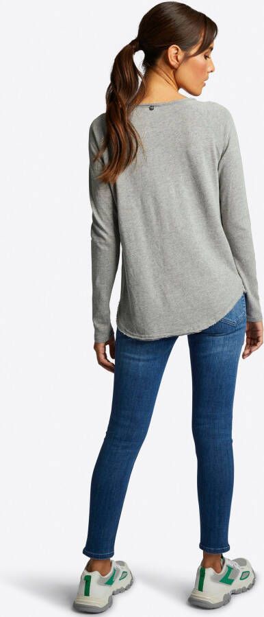 Rich & Royal Shirt met lange mouwen 2409 O HJ LS met open halslijn en zoom