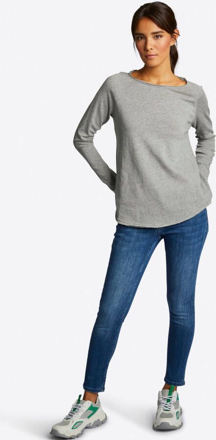 Rich & Royal Shirt met lange mouwen 2409 O HJ LS met open halslijn en zoom